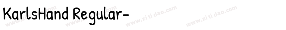 KarlsHand Regular字体转换